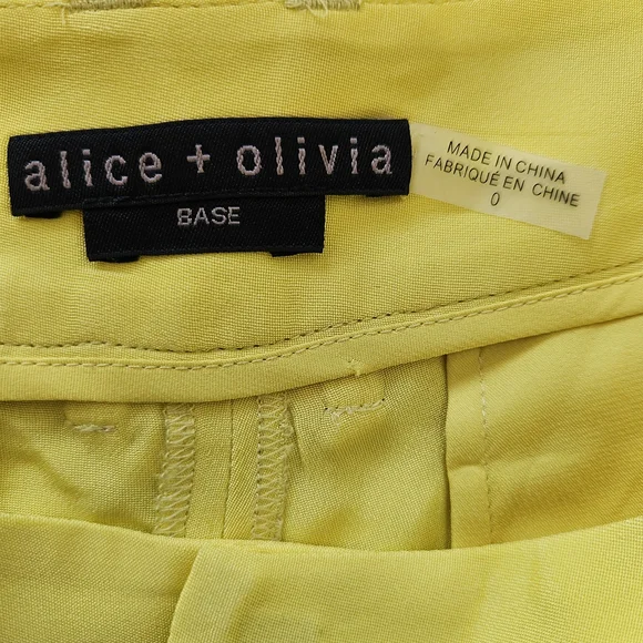 Alice + Olivia High Waist Yellow Shorts - Picture 5 of 8
